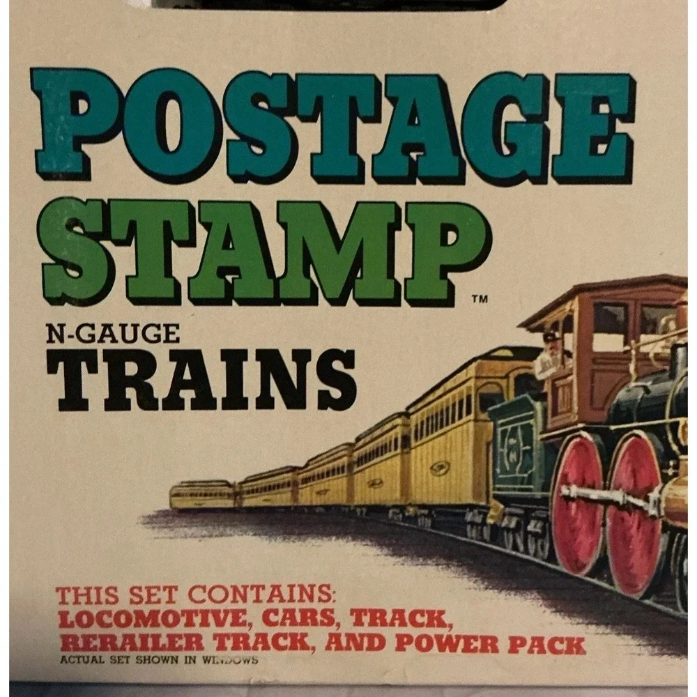 Vintage 1973 Aurora N Scale Postage Stamp Rattler Train Set #4722  In Box Tested